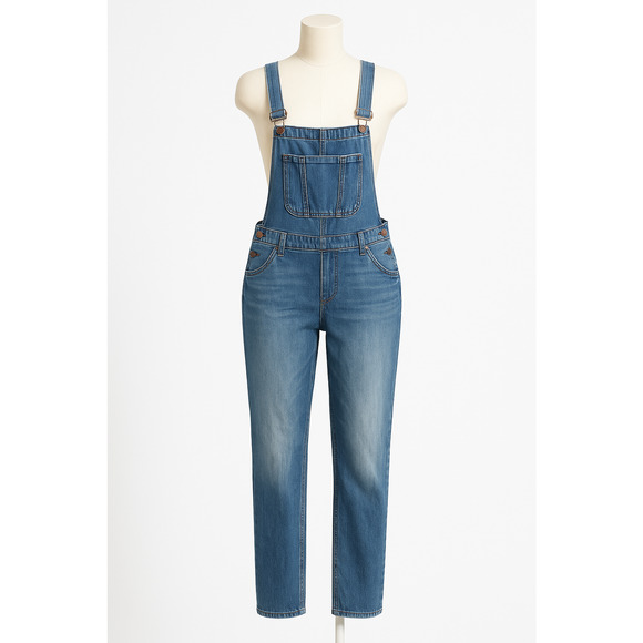 Wallflower Denim Overalls Women’s XL Blue Jean Bib Overall Distressed Stretch 90 - Picture 1 of 7